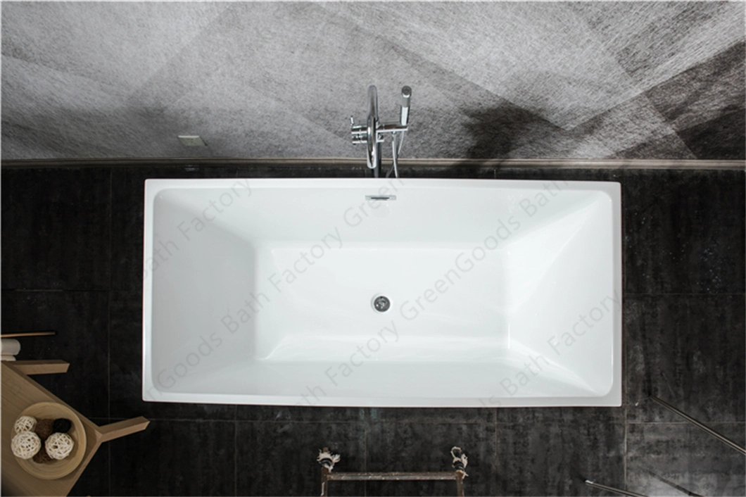 Greengoods Bath Factory Japanese Soaking Deep Square Shower Bathtub