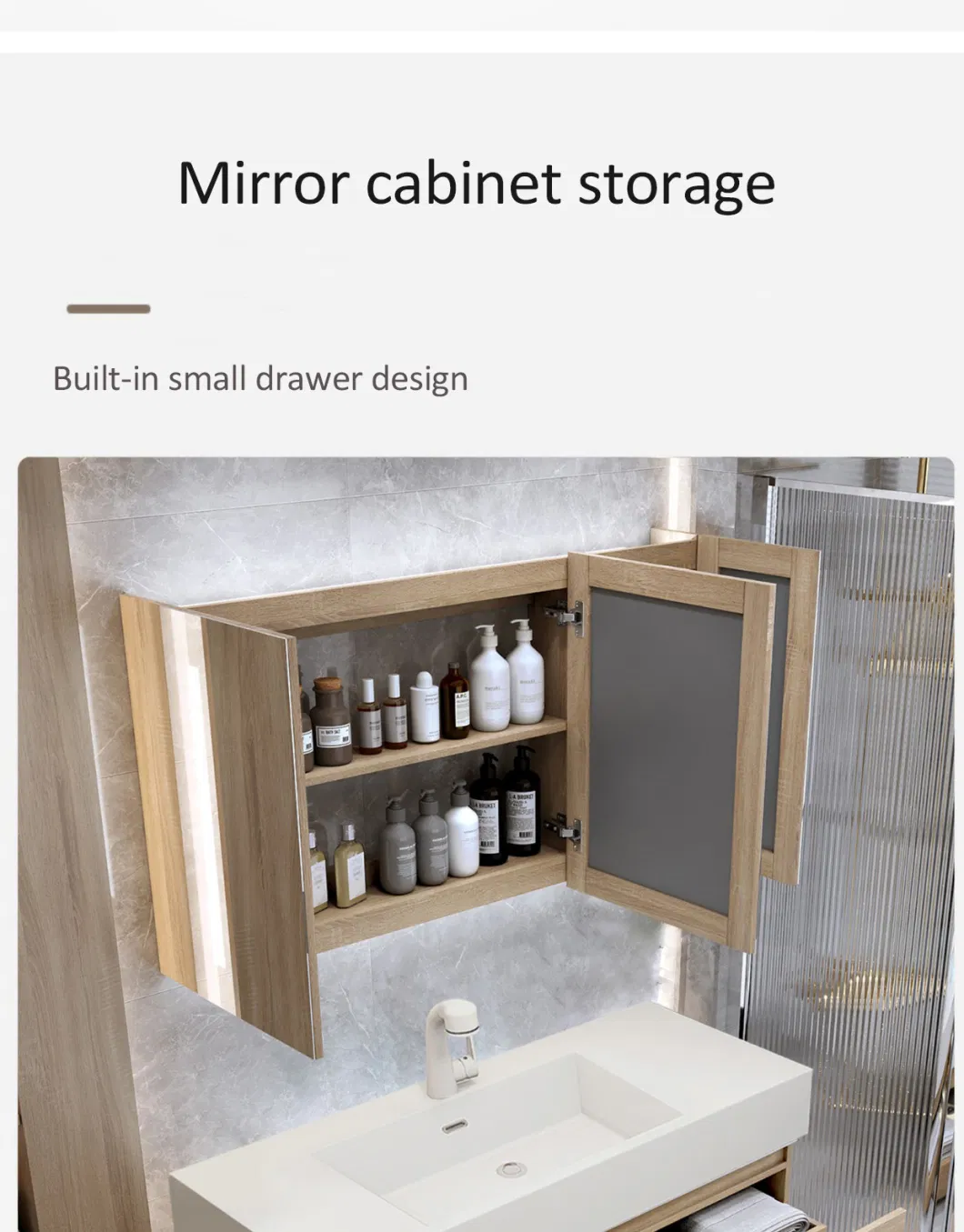 Modern Wash Basin with Mirror Bathroom Vanity Bathroom Cabinet