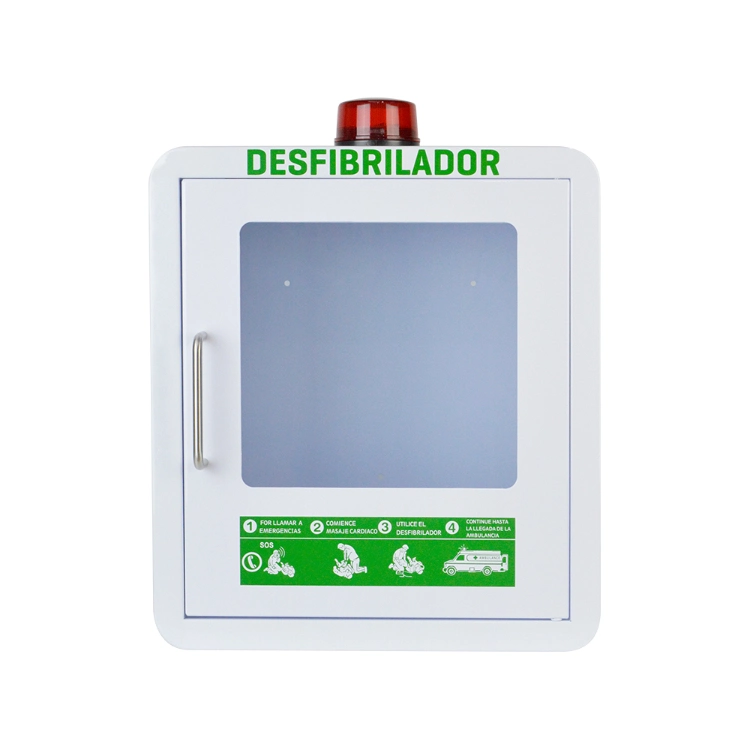 Wall Mouted with Alarm System Strobe Light Portable Zoll Aed Cabinet Defibrillator Box