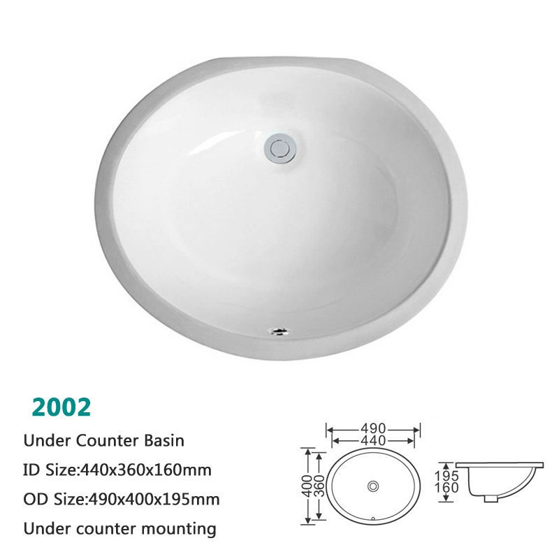 Chaozhou Ceramic Rectangular Vanity Under Counter Basin Ceramic Sink Design Cabinet Wash Hand Bathroom Sink Face Basin
