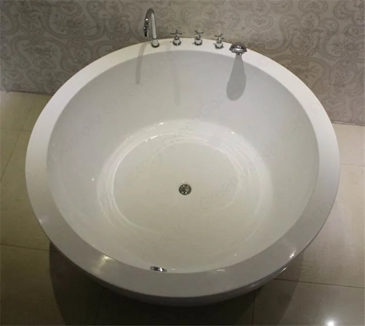 CE Indoor Modern Acrylic Big Round Massage Bathtub Jet Surf Hot SPA Whirlpool Bath Tub