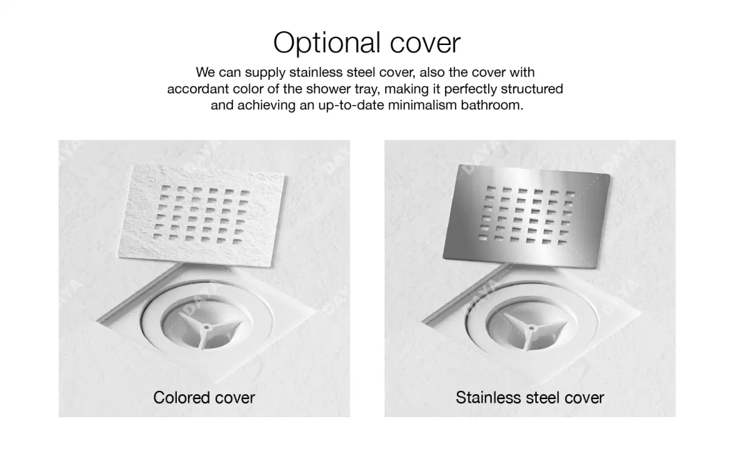 Hot Products to Sell Online High Quality Square Shape Anti-Slip Stone Shower Tray Shower Base