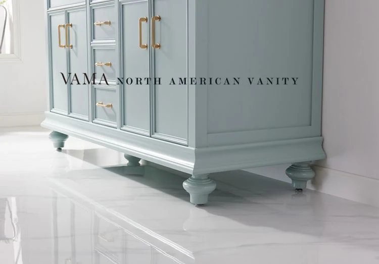 Vama 60 Inch Commercial Ready Made Double Sinks Bathroom Furniture for China