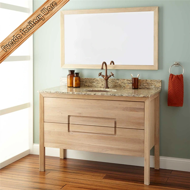 Wood Color Hot Sell Free Standing Bathroom Furniture Vanity