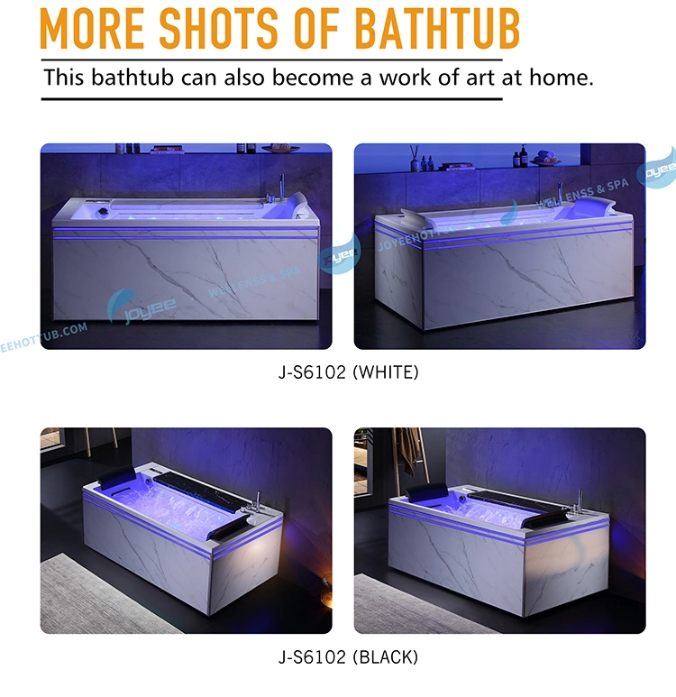 Joyee Modern Home Bathroom Mini Bath Shower Combo SPA Massage 46 Jets Air Bubble LED Newest Jacuzzy Bathtub