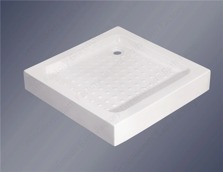 CE Customized Australia Hotel Project Gorgeous Pan Square 1000X1000 Acrylic Resin White Shower Tray
