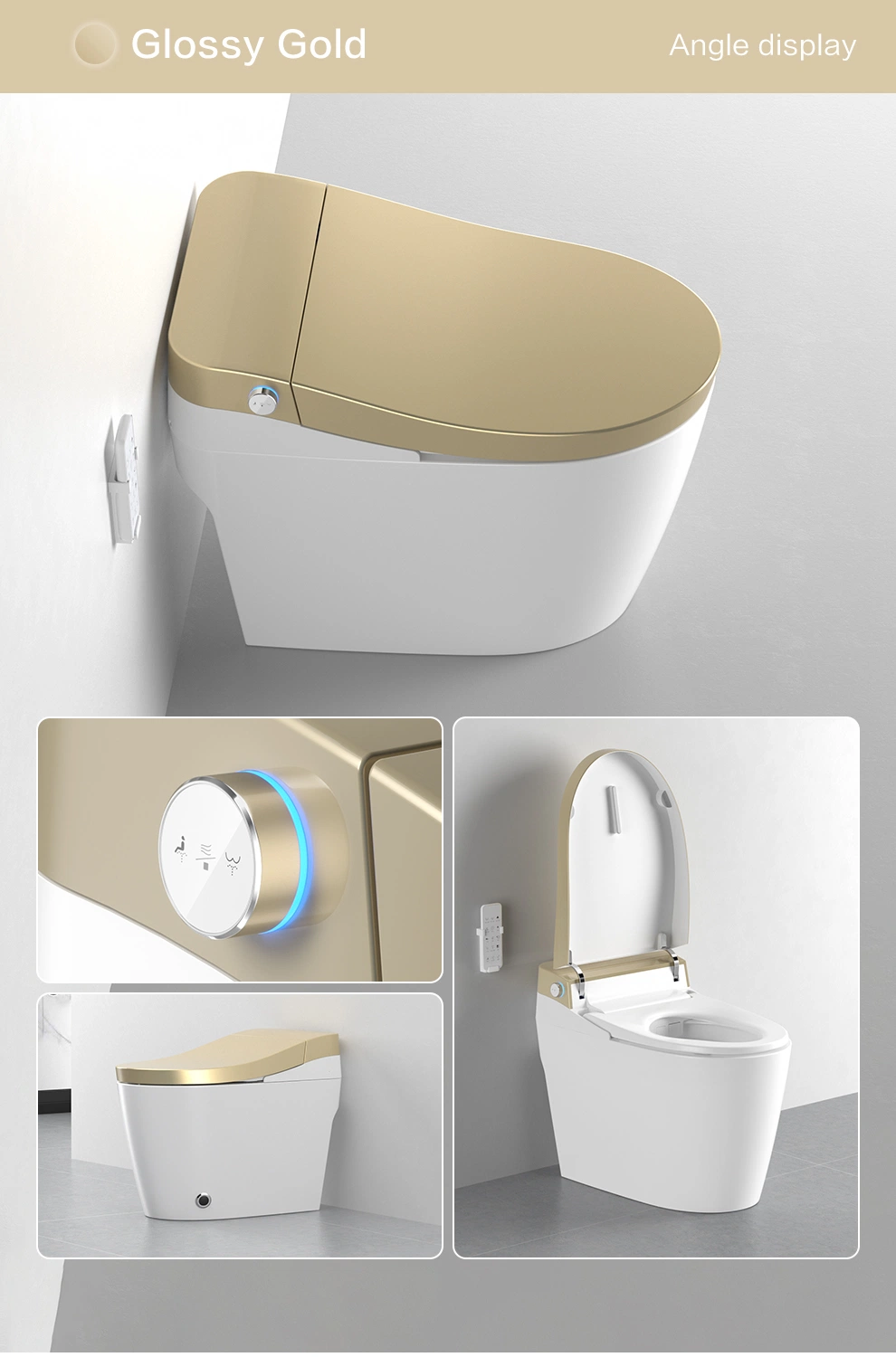 Bto European Luxury Bathroom Intelligent Toilet with Remote Control Toilet