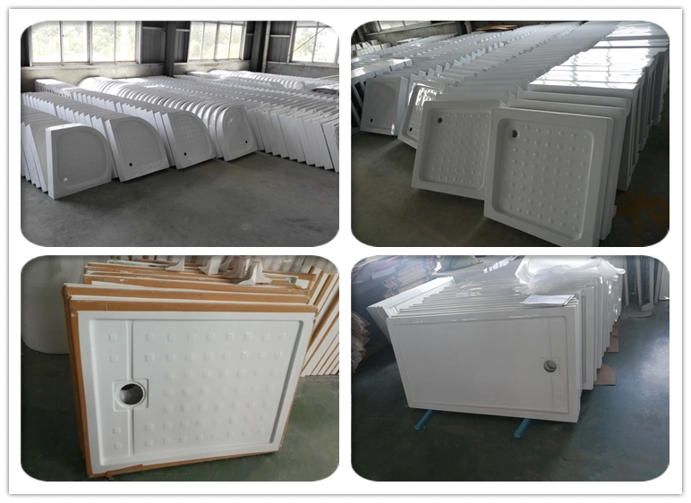 CE Zhejiang Shower Pan Base Custom Made Cheap Big Size Bathroom and Fiberglass Acryl Resin Composite Shower Trays