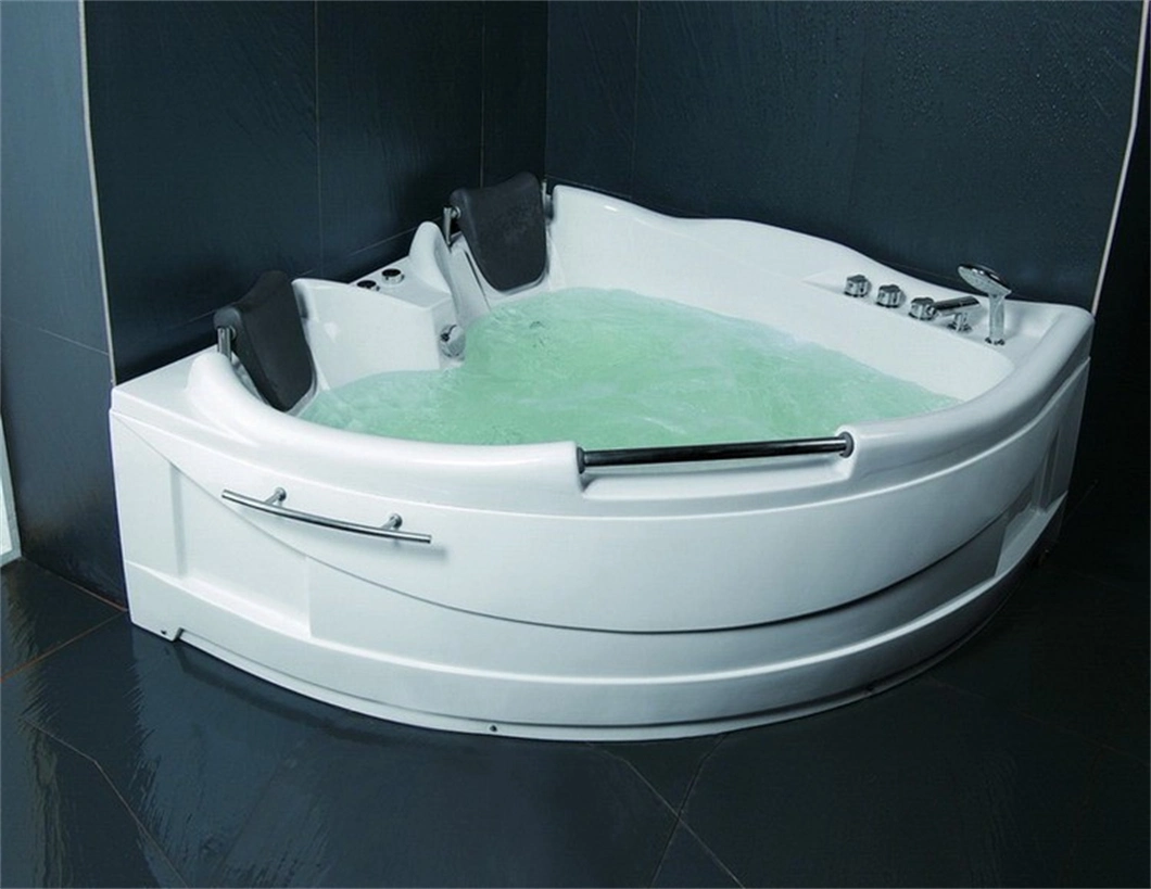 CE Acrylic Corner Bath Tub Double Size SPA Bubble Whirlpool Massage Bathtubs