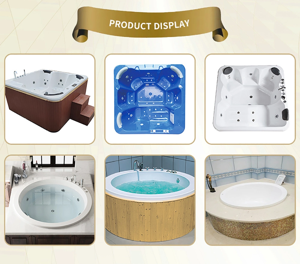 Factory Direct Sale Outdoor Jacuzzi Hot Water SPA Acrylic Bathtub