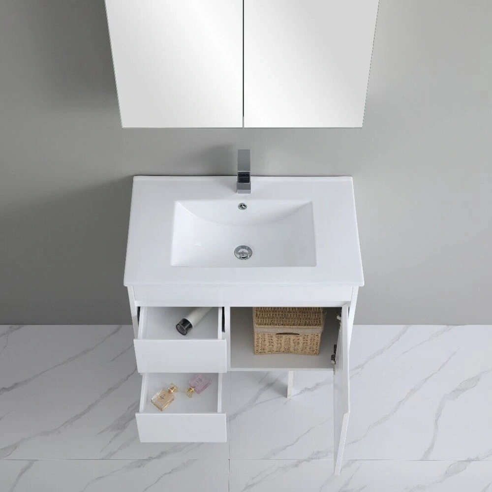 750mm Wall Hung PVC Modern Bathroom Vanity with Basin