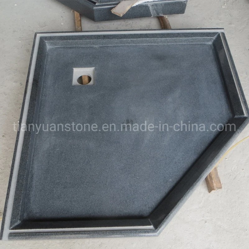 Natural Stone/Granite/Marble Bathroom Corner Bath Shower Tray for Project