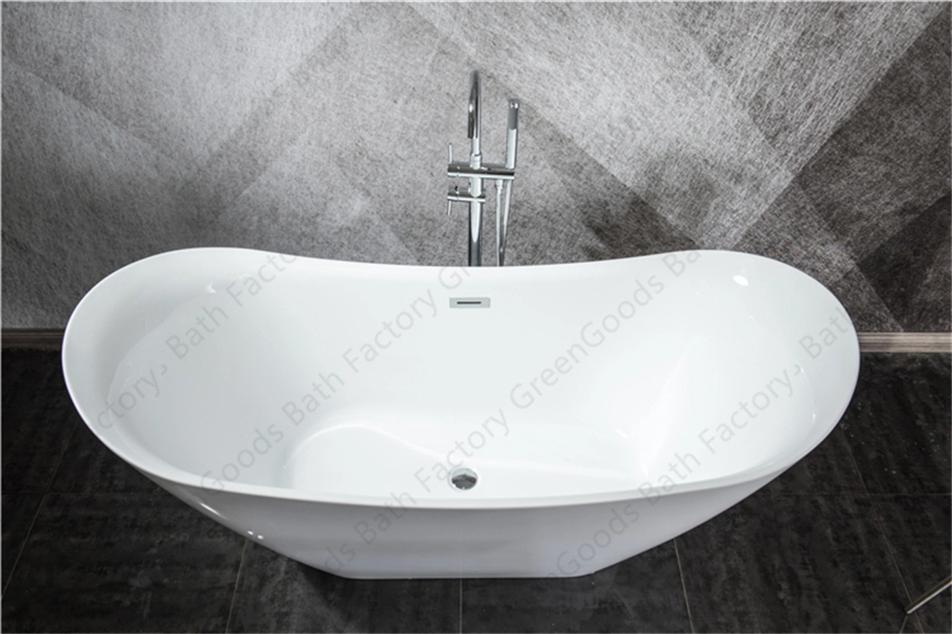 CE Indoor 2 Person Deep Soaking Double Ended 1500 Freestanding Bath Tub