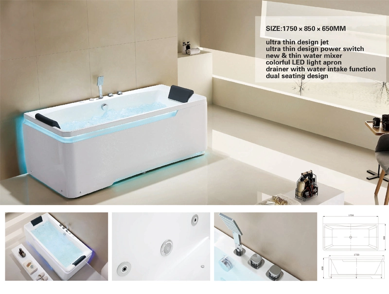 Square Shower Jet Whirlpool Bathtub Tub Surround