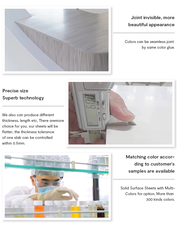 Clover Particles Veined Customized Solid Surface Sheet Pure Acrylic Solid Surface Thermoform Resin Stone Modern
