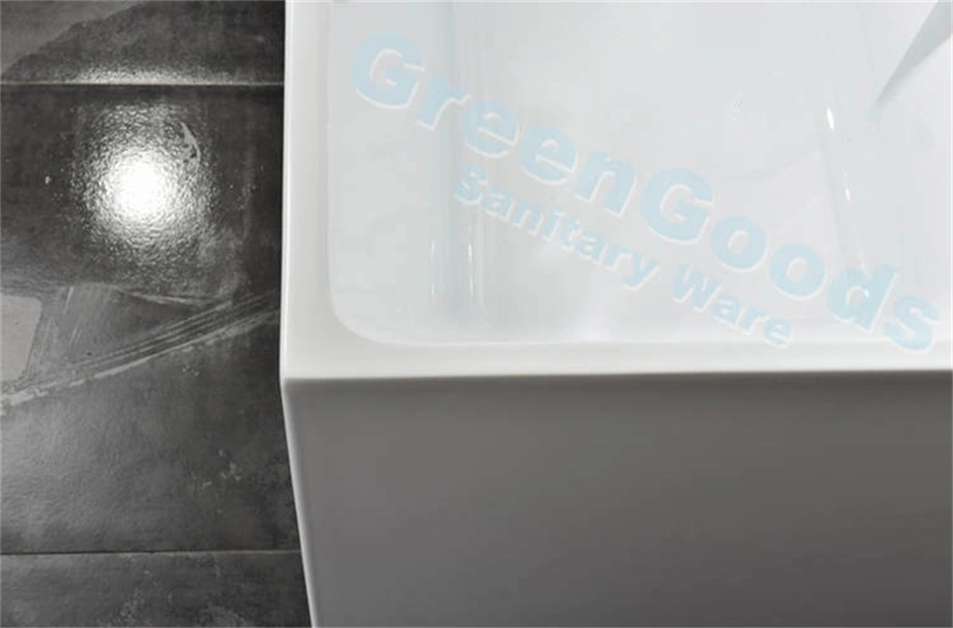 Greengoods Sanitary Ware Bath Factory Soaking Deep Square Shower Bathtub