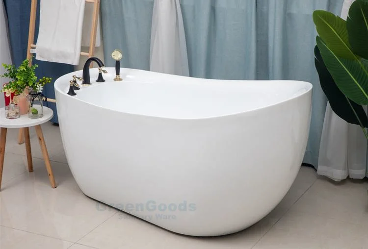 CE Cupc Hot Selling Canada 1700 Most Comfortable Durable Exotic Freestanding One Person Soaking Bath Tub Oval Slipper Bathtubs