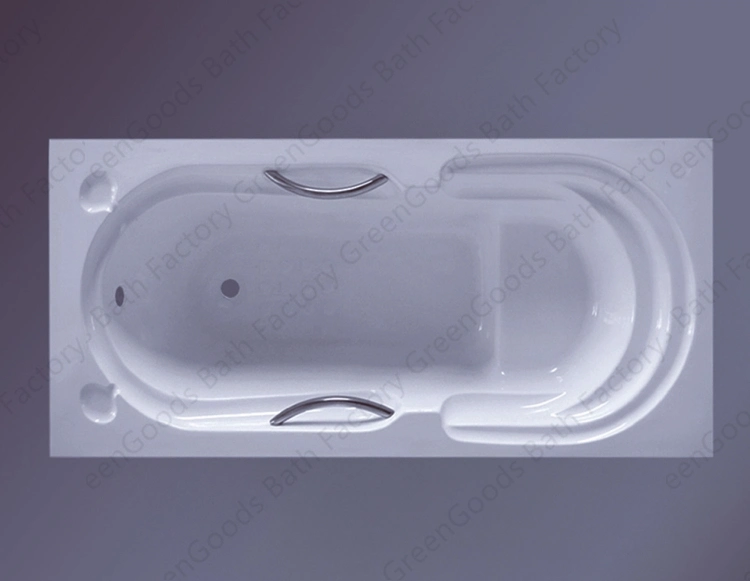 High-Quality 59inch European Deep Soaking Acrylic Drop in Bathtub