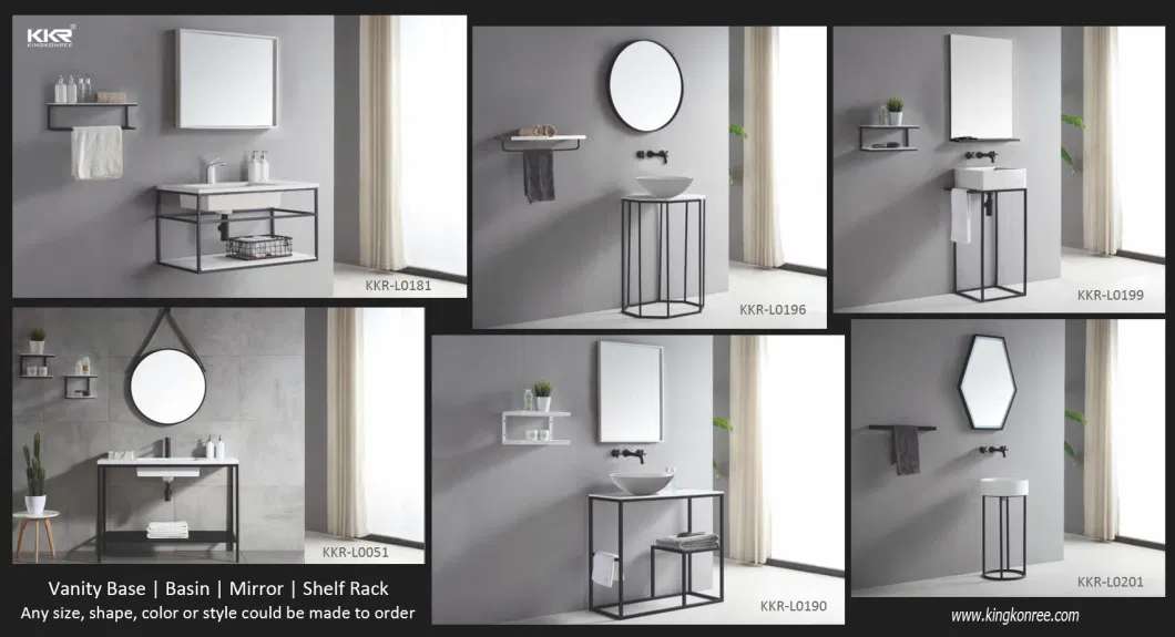 New Design Single Sink Water Resistant Toilet Furniture Modern Basin Bathroom Vanity Cabinets