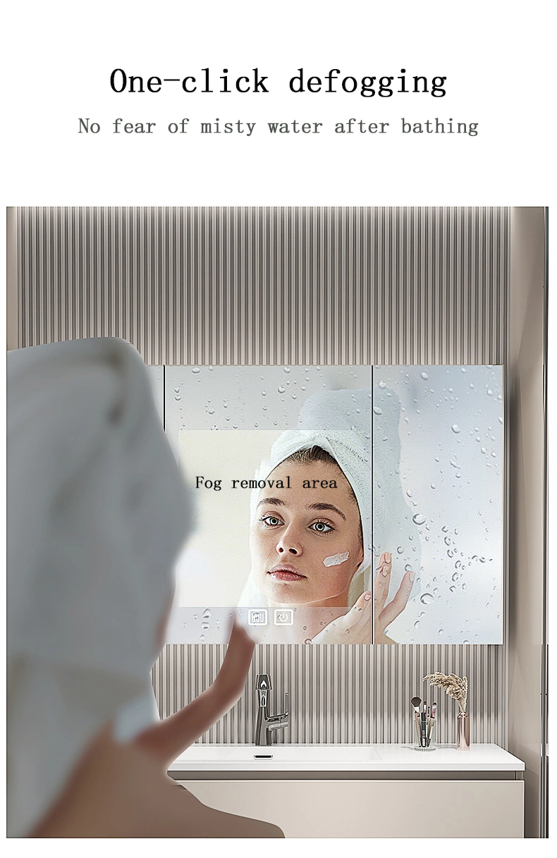 Hot Selling Modern LED Lighting Smart Mirror Cabinet Bathroom Luxury Wall Mounted Vanity Basin Marble Basin Vasque Sundowner