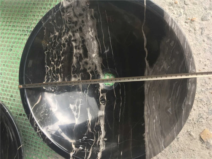 Black Nero Marquina Marble Sink for Bathroom or Kitchen