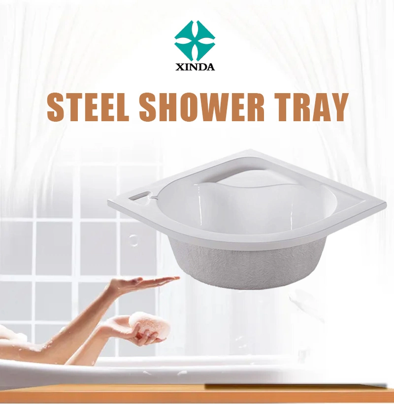 OEM Low Profile Resin Shower Tray for Bathroom Custom Made Bathroom White Artificial Stone Shower Base Trays