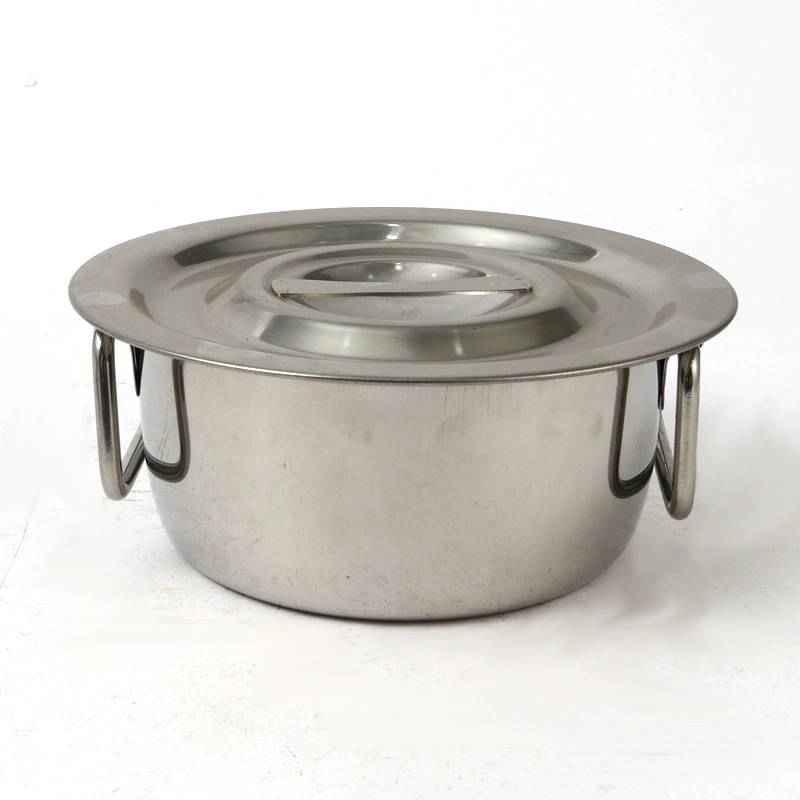 Stainless Steel Bowl Kitchen Cooking Basin with Lid Cover