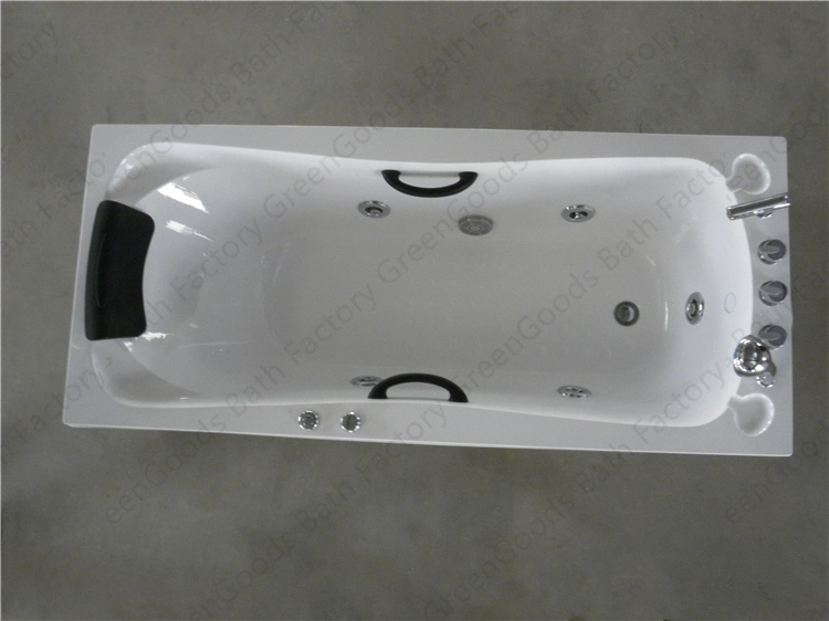 CE Indoor Home Used 800 X 1800 Dimensions 1 Person Acrylic Drop in Shower Tub Cheap Single Whirlpool Hydro Jet Massage Bathtub
