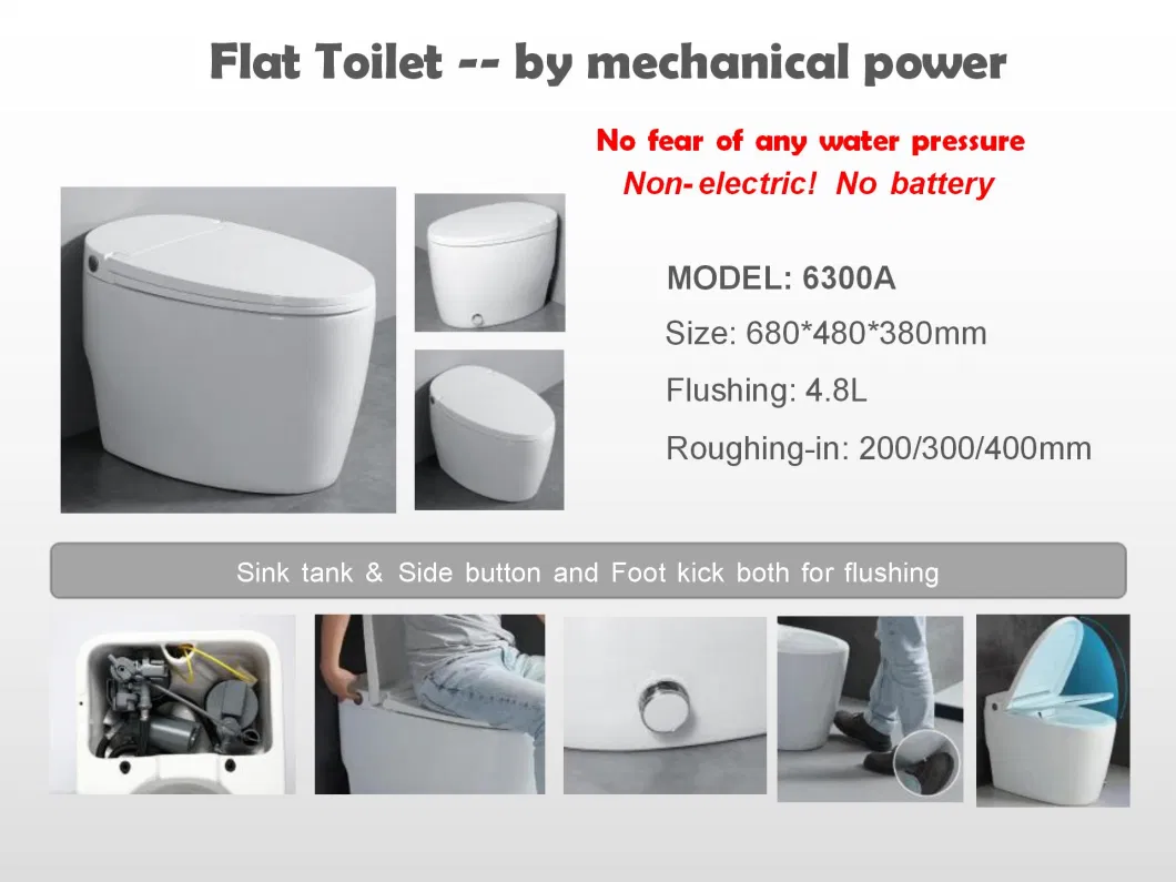 Without Control panel Plastic Intelligent Toilet Seat