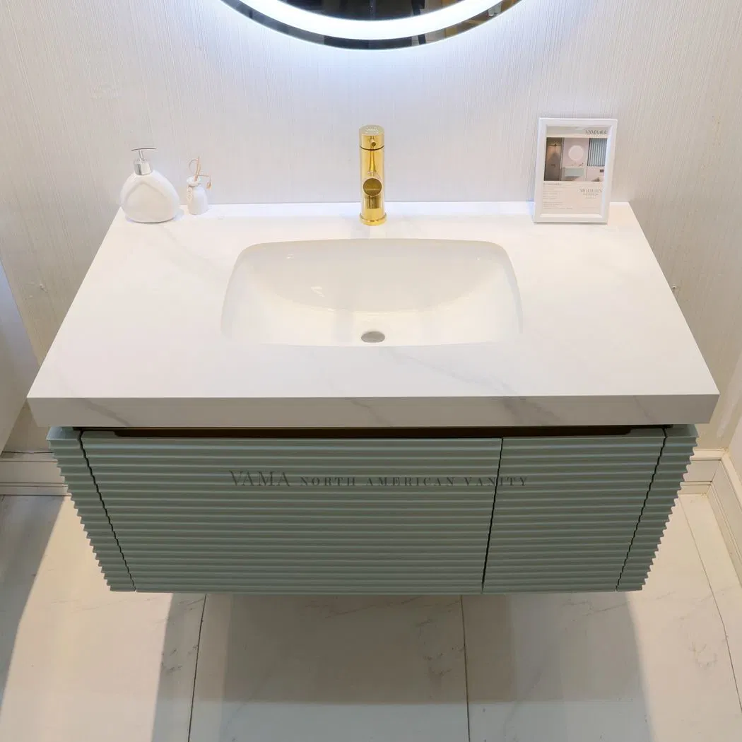 Vama 1000mm Finnish Green Rock Board Top Wall Mounted Bathroom Furniture with Single Basin