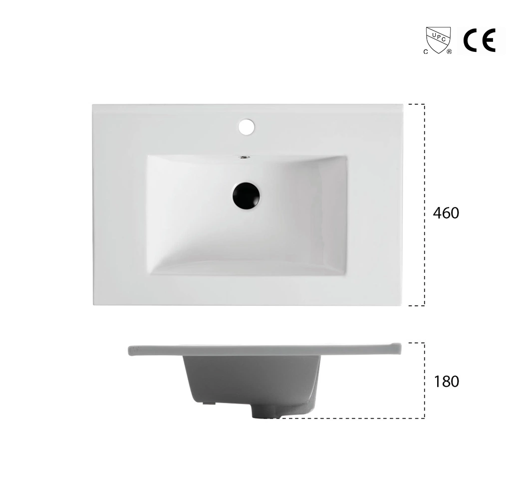 75cm Bathroom Ceramic Cabinet Basin Thin Basin Sink Table Top Wash Basin Bl202-75