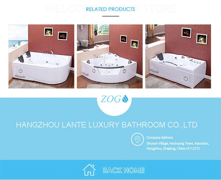 Jacuzzi Whirlpool Bathtub with Color Changing Waterfall Light (TLP-676 Pneumatic Control)