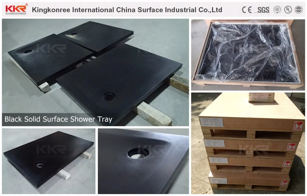 Sanitary Acrylic Resin Solid Shower Base Surface Stone Shower Tray