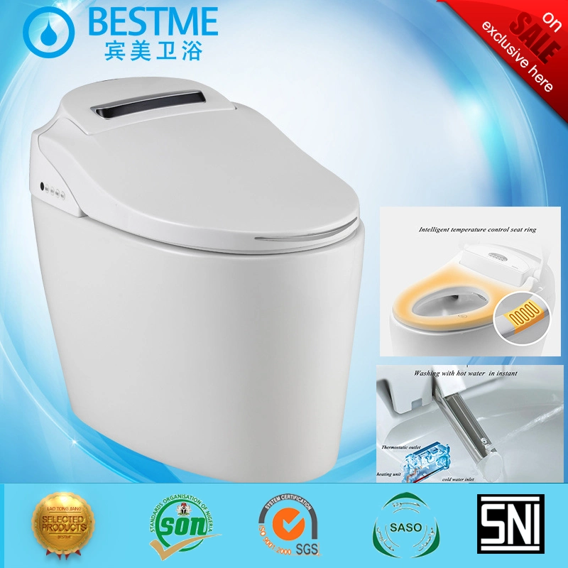 Bathroom Ceramic Smart Toilet Automatic Intelligent Toilet with Remote Control Bc-822