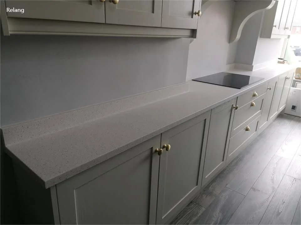 Commercial Kitchen Tops White Solid Surface Countertops with Integrate Sink