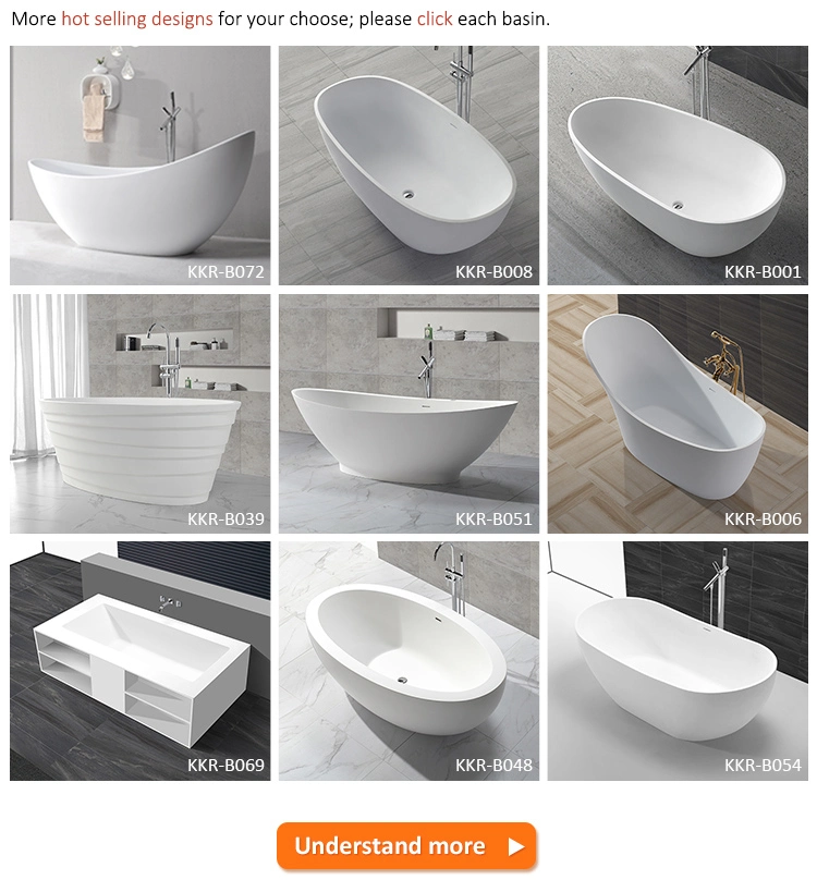 Customize Color Resin Surface Solid Bath SPA Bathtub