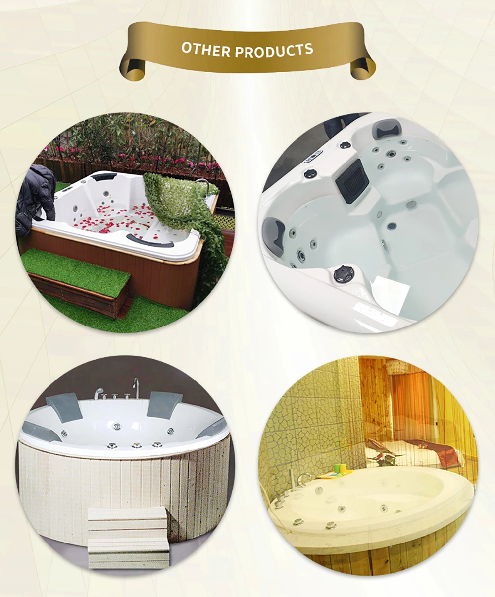 Factory Direct Sale Outdoor Jacuzzi Hot Water SPA Acrylic Bathtub