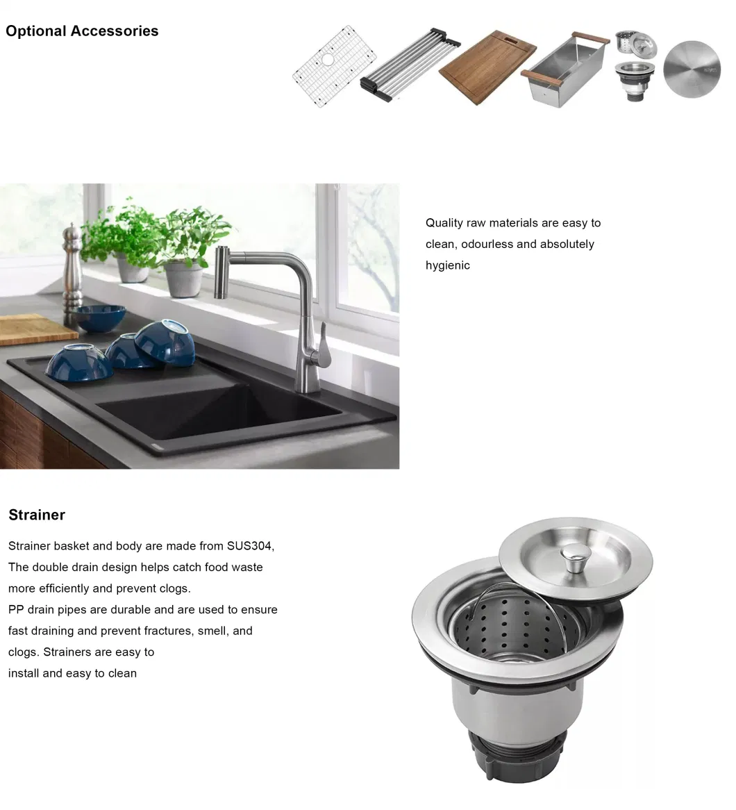 Ortonbath Single Bowl Black Silvery Granite Composite Kitchen Sink &amp; Waste Kit Without Tap Hole