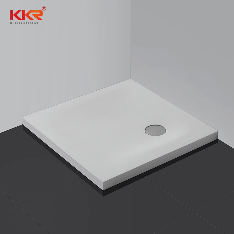 Square Design Bathroom Resin Stone Freestanding Shower Base Tray