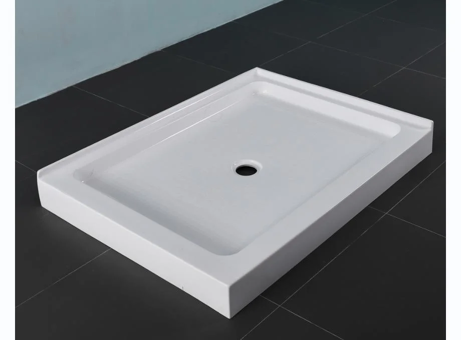 Foshan Bathroom Hotel SMC Stone Resin Shower Pan with Tile Flange Cupc Acrylic Shower Base