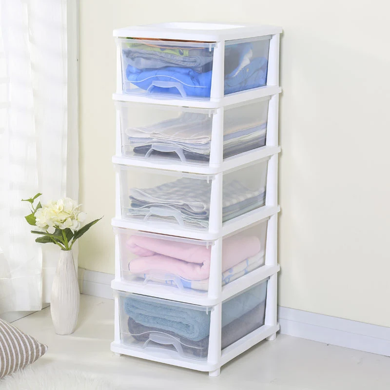 Bathroom Kitchen Pantry Safety DIY Clip Seam Narrow Storage Plastic Drawer Cabinet