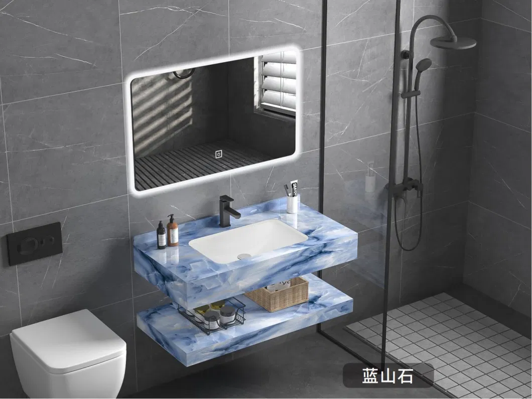 Customized Artificial Stone Storage Cabinet Sink Wash Basin Modern Bathroom Cabinet