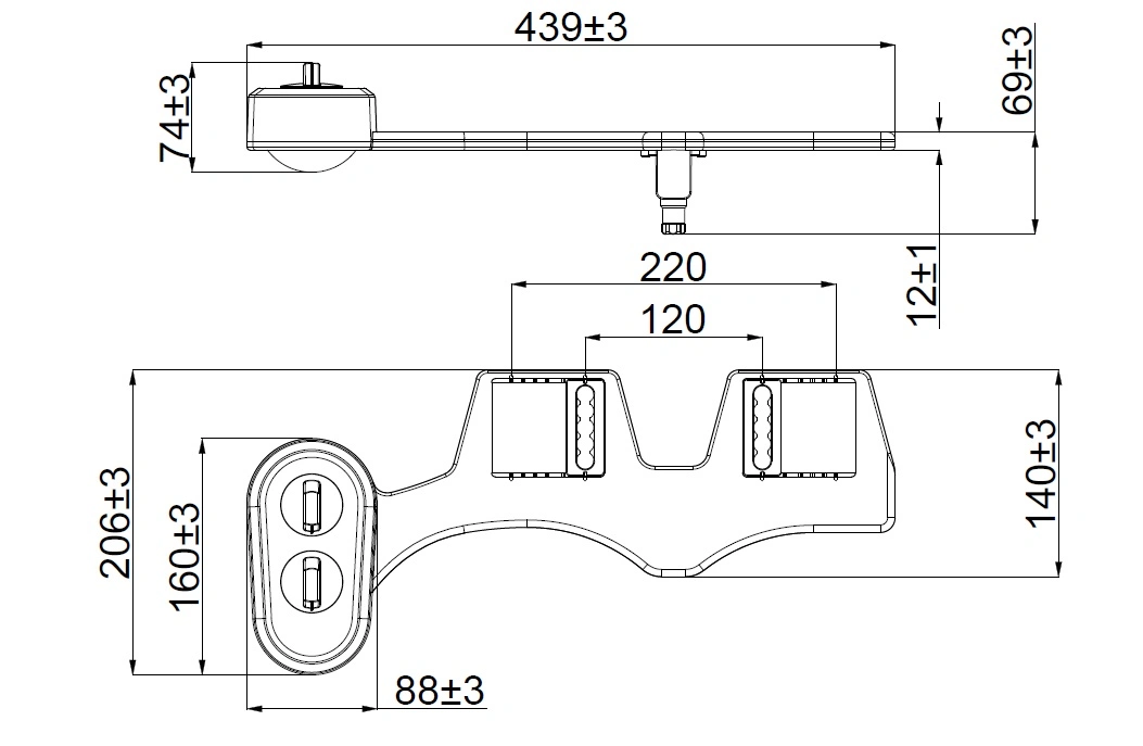 Self Cleaning Fresh Water Spray Bidet For Toilet Seat(HB780)