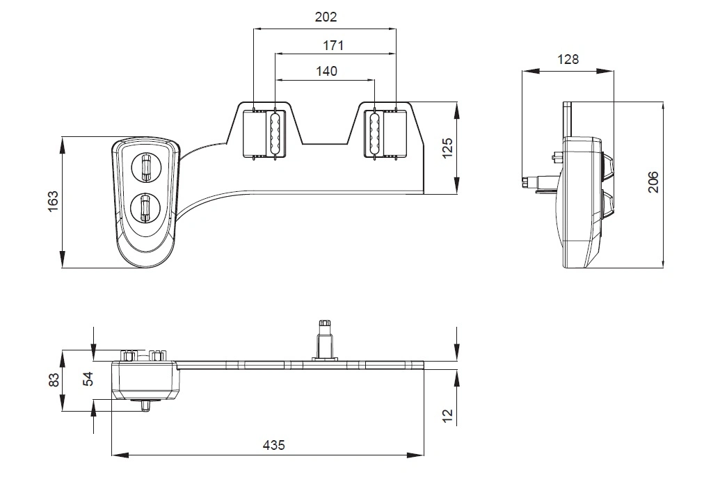 Non-electric Manual Single Nozzle Toilet Bidet(HB723)
