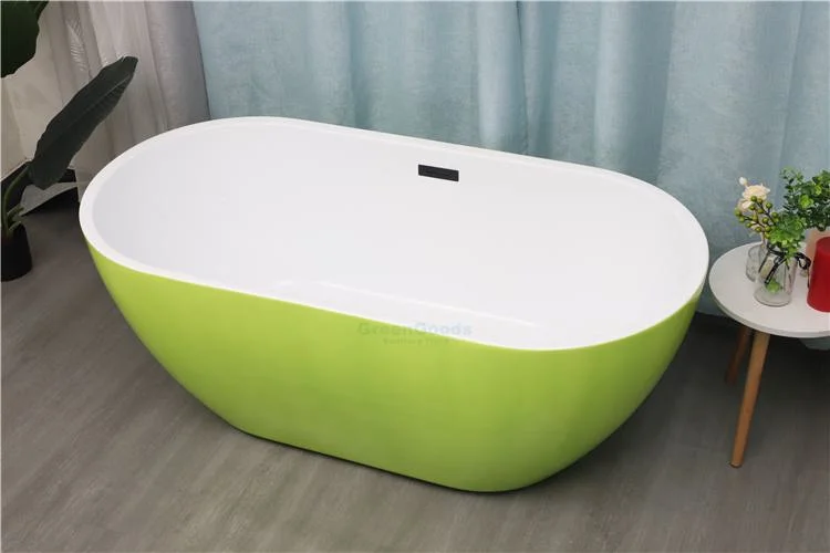 CE Modern Bathroom Soaking Shower Bath Tub 1700mm Acrylic Free Standing Bathtubs