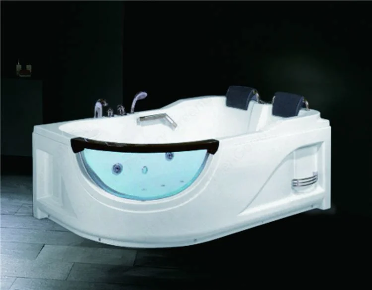 CE Custom Acrylic Whirlpool Bath Tub Jets Massage Corner Bathtub with Shower