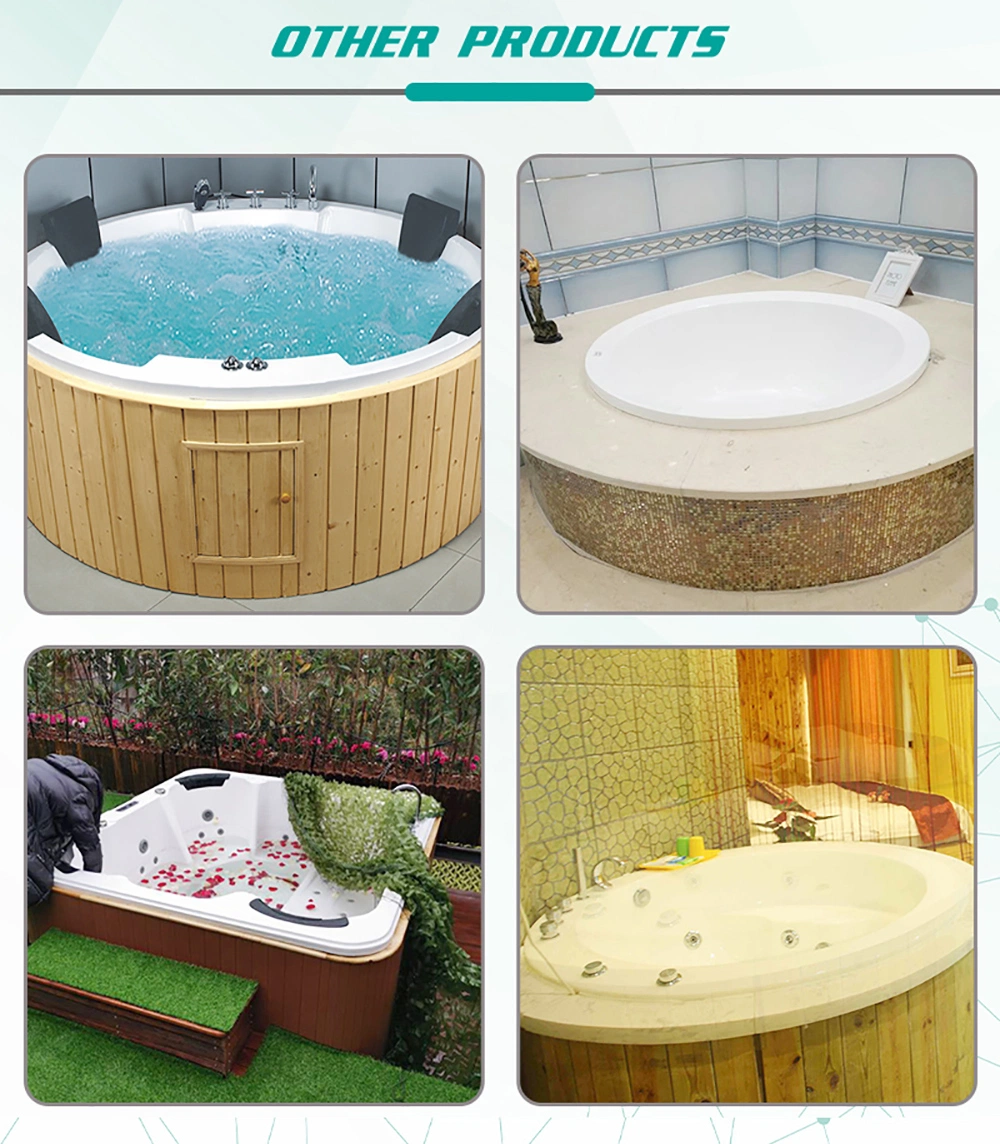 Waterfall Massage Jacuzzi SPA Hot Tub/Freestanding/Adult Massage Bathtub