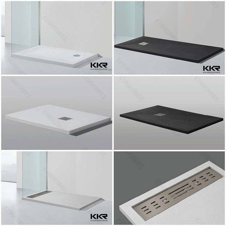 Rectangular Solid Surface Resin Stone Artificial Stone Shower Tray Shower Base Shower Pan