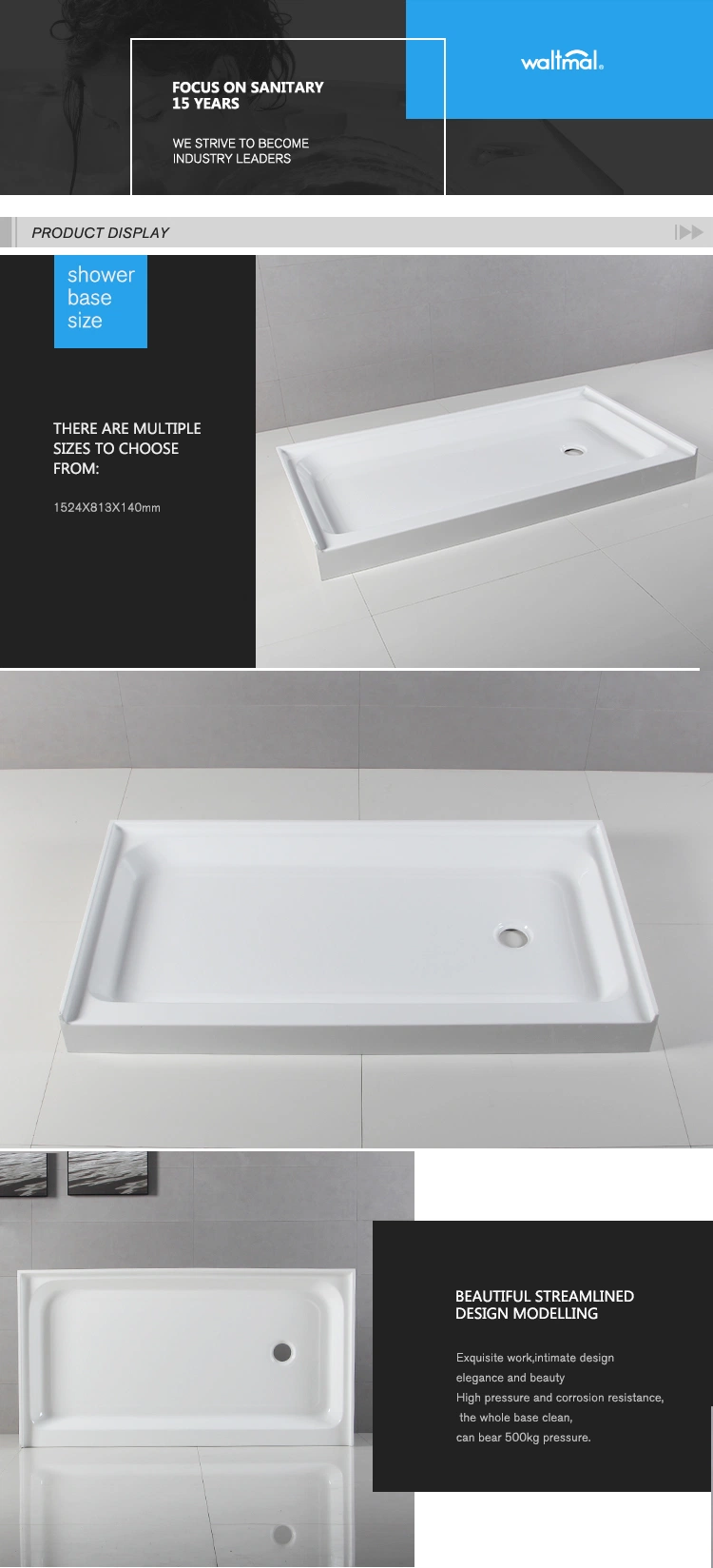 Waltmal Rectangle-Shape Bathroom Shower Trays