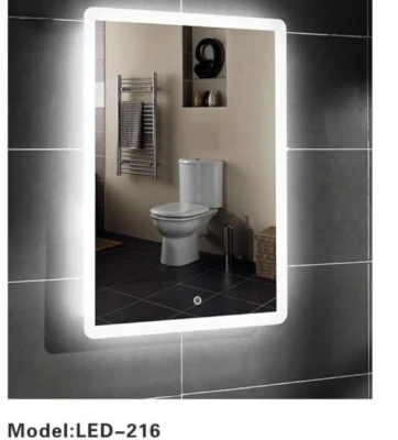  Espejo de pared de armario de baño elegante sin marco American simple Silver